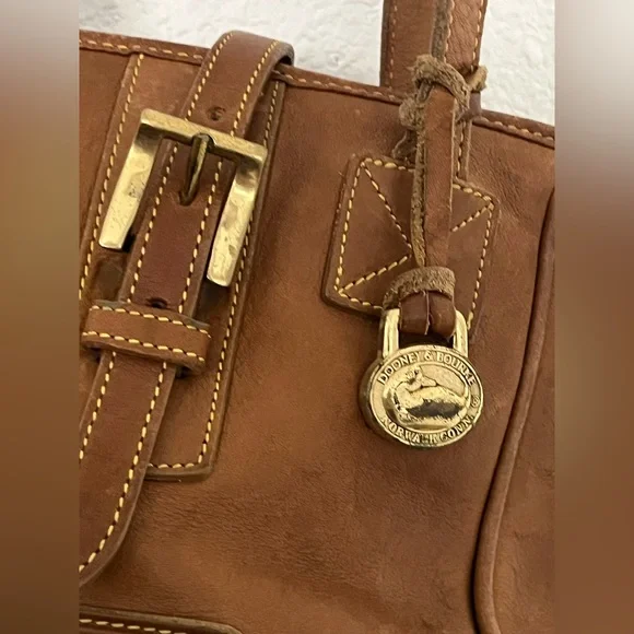 Vintage Dooney & Bourke brown leather bucket bag - Picture 6 of 14